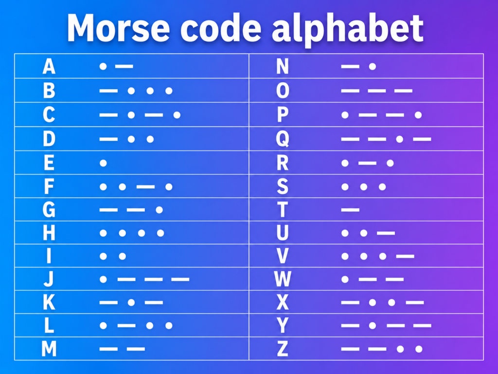 morse code alphabet