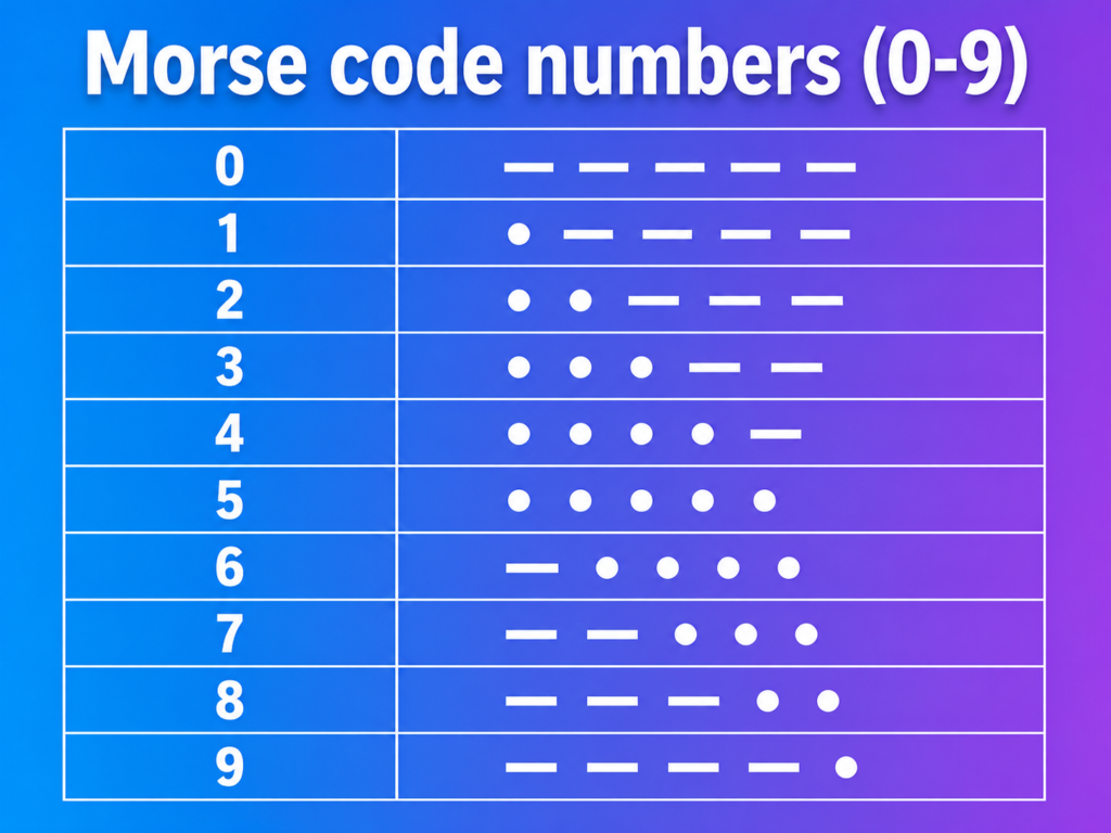 morse code number