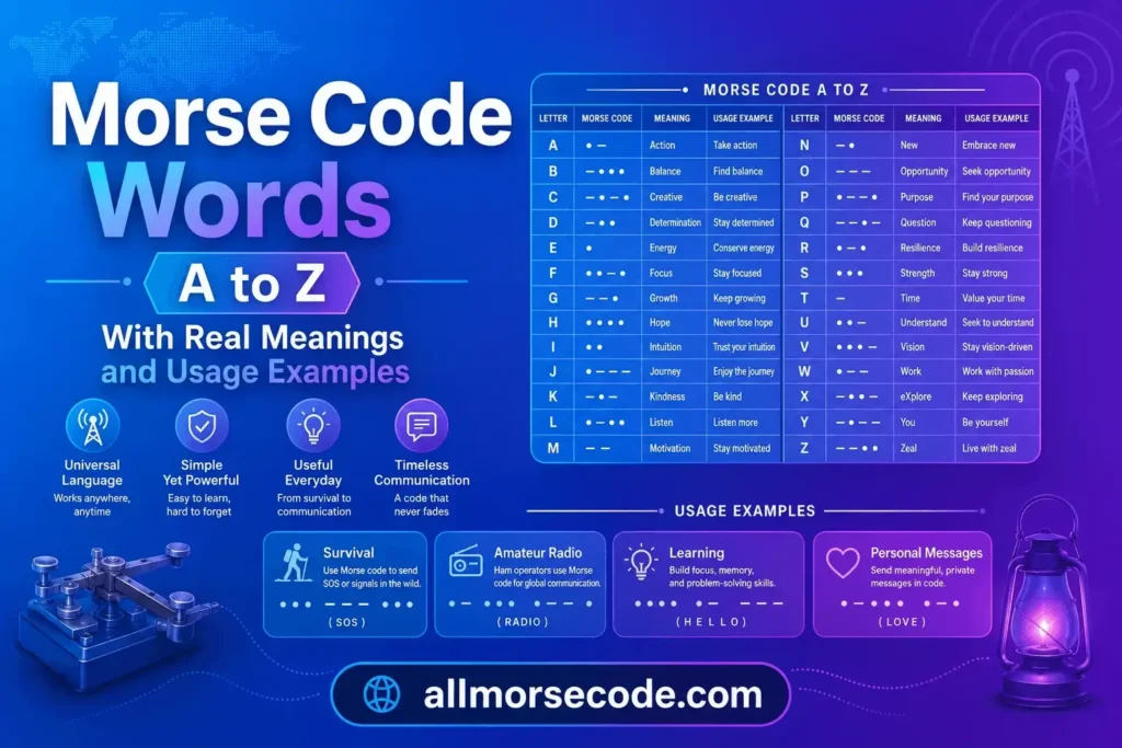 morse code words phrases