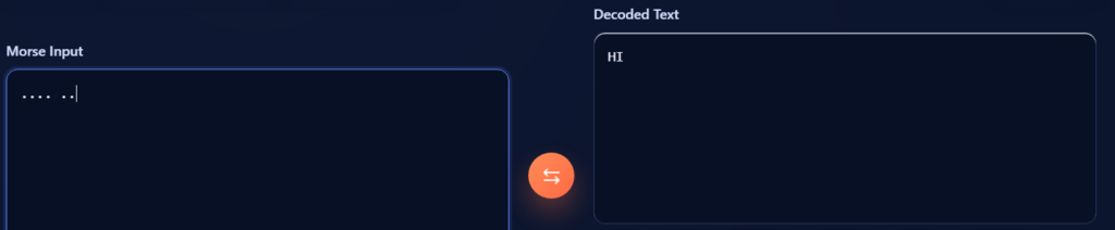 morse to text convertor 