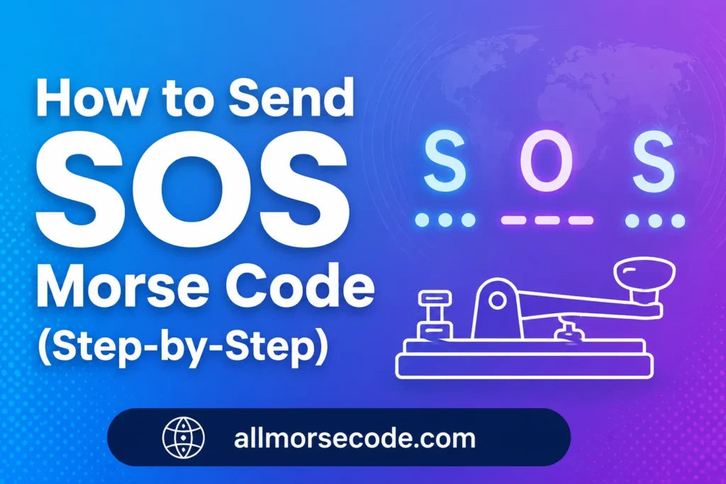 SOS Morse Code: Meaning, History & How to Signal for Help 3 How to send SOS Morse code using flashlight sound and radio step by step guide