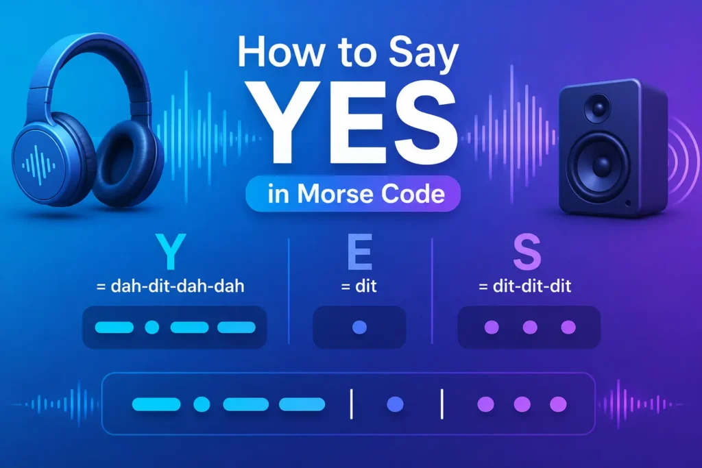 Yes in Morse Code (+ Copy and Paste, Pronunciation & No Comparison) 2 pronounce yes in Morse code