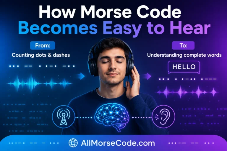 How people learn to recognize Morse code sounds without counting dots and dashes