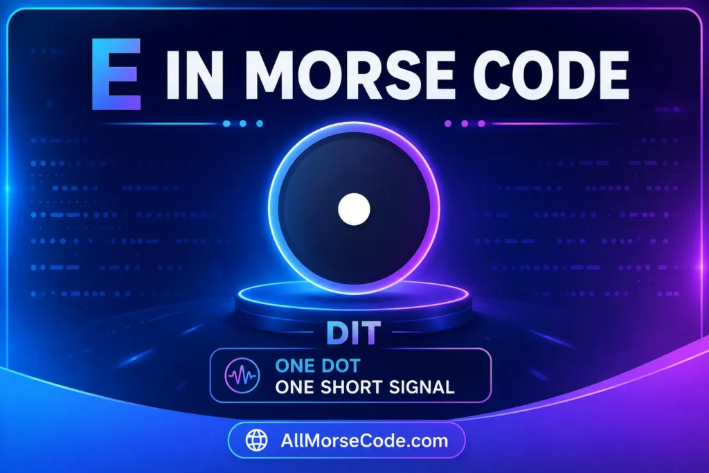 E in Morse Code: What It Means and How to Remember It 1 Letter E in Morse code showing a single dot and dit sound