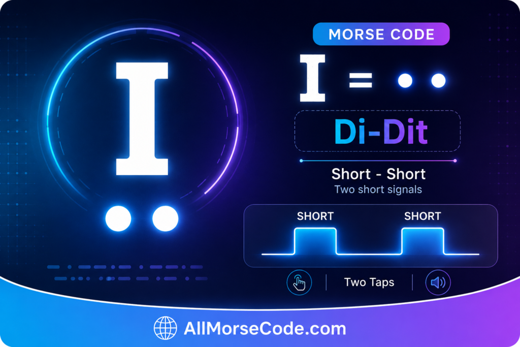 I in Morse code two dots di dit