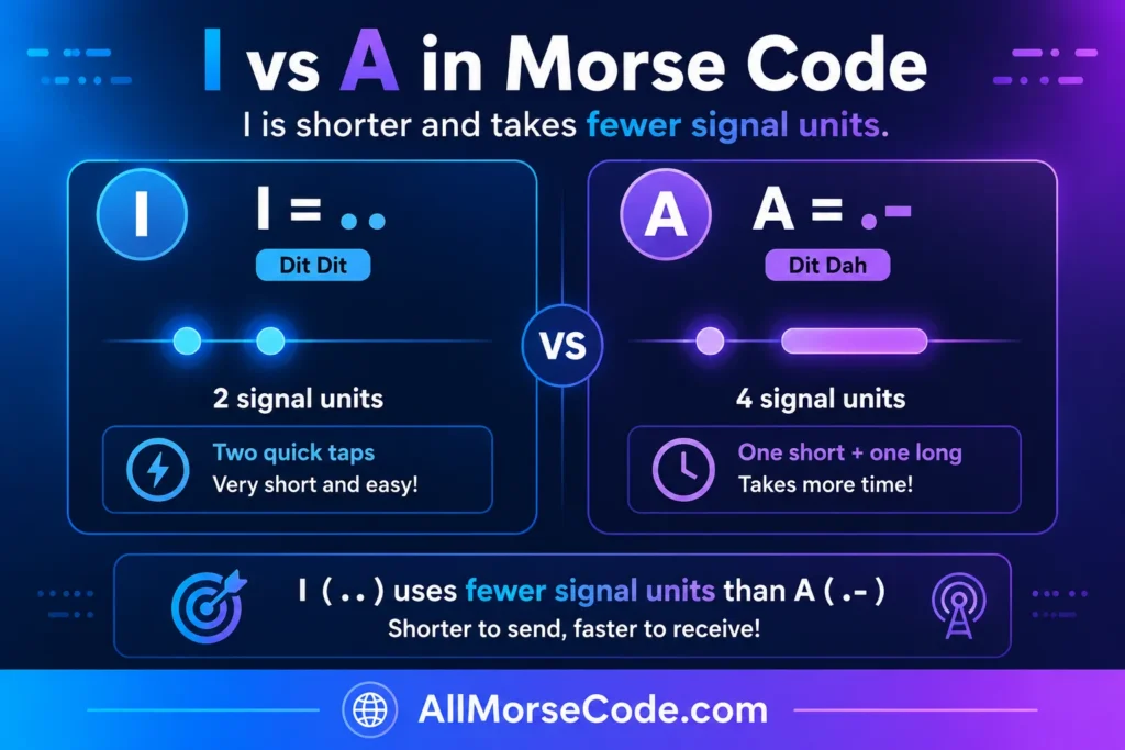 I in Morse code as a complete English word