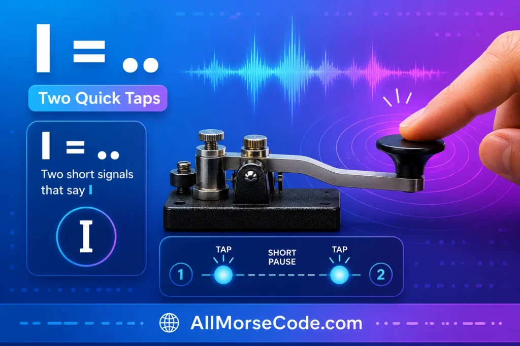 learn I in Morse code by sound and tapping